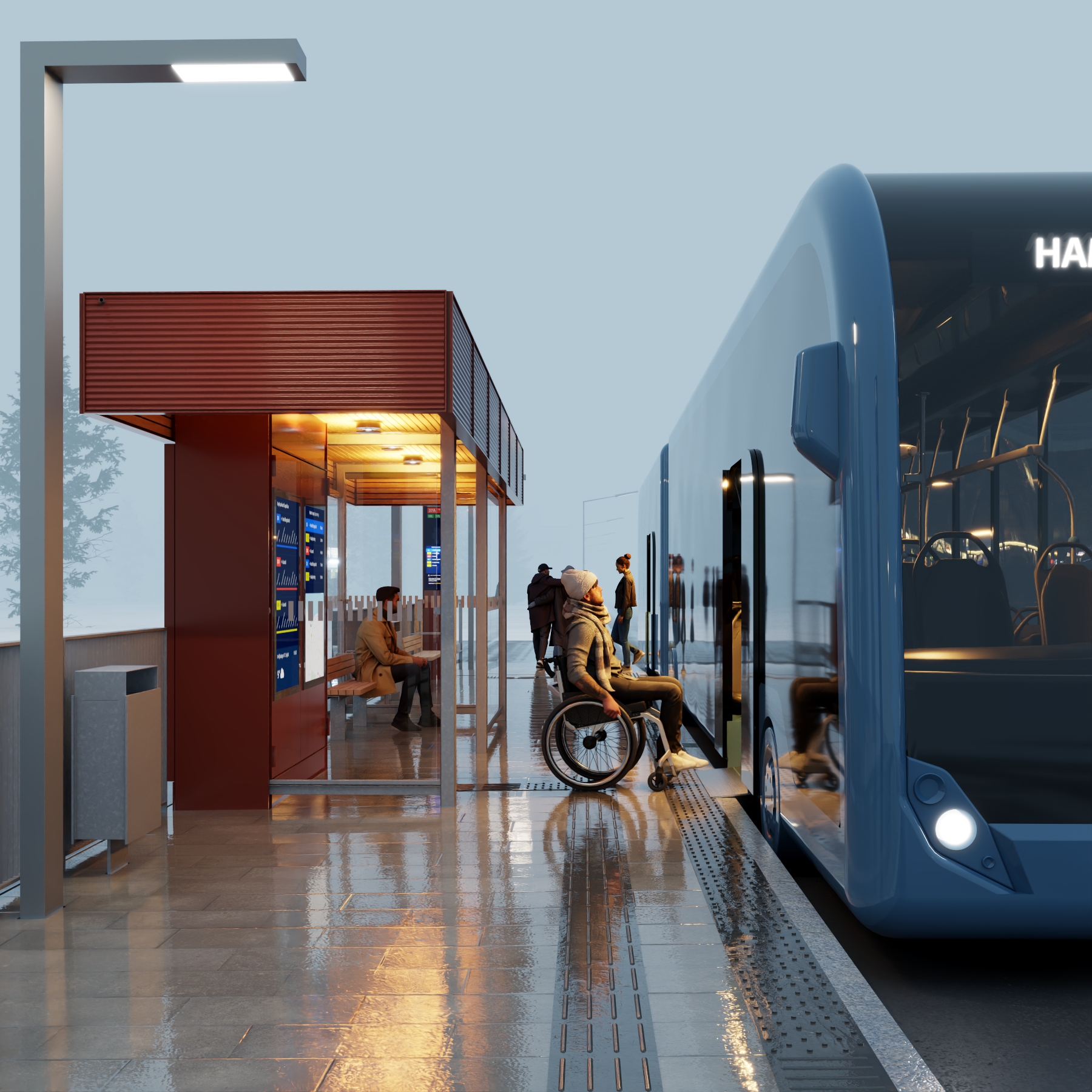 Ásýndarmynd af Borgarlínustöð